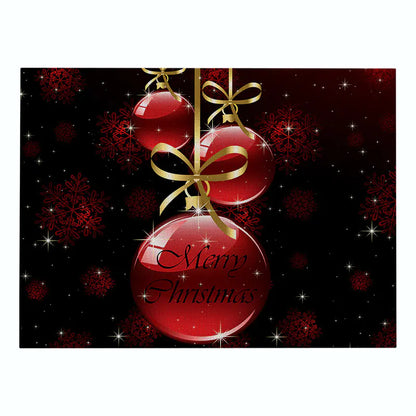 Christmas Red Cotton & Linen Placemat Series For Home Decor