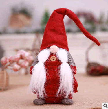 Christmas Decorations - Gnome Doll & Forest Santa Figurine For Home Decor