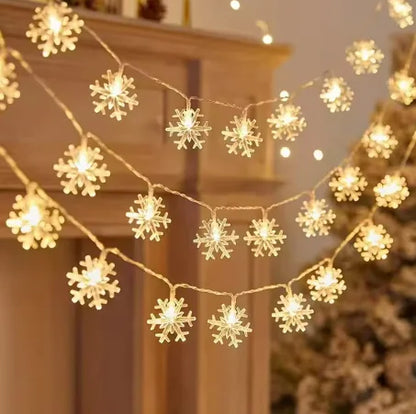 Snowflake Christmas String Light Garland For Home Decor