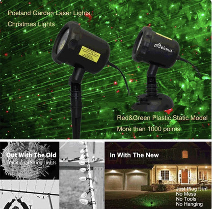 Christmas LED Laser Projector With 8 Patterns & Remote For Home Decor