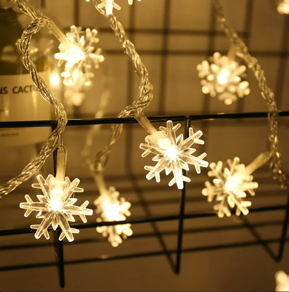 Snowflake Christmas String Light Garland For Home Decor