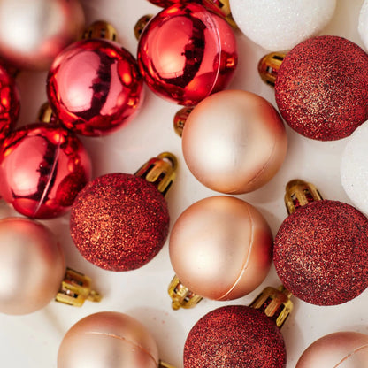 Mini Christmas Ornament Ball Decoration Set For Home Decor