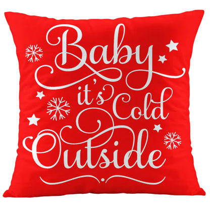 Digital Print Christmas Plush Pillow Cover for Sofa