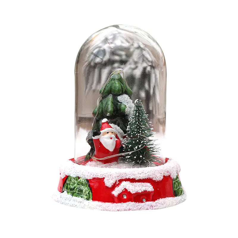 LED Resin Santa Claus Christmas Craft Decoration For Home Decor
