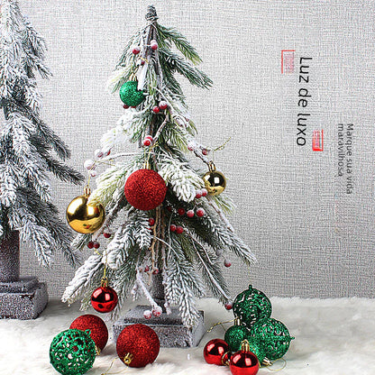 100-Piece Christmas Ornament Ball Set PVC Decor For Home Decor