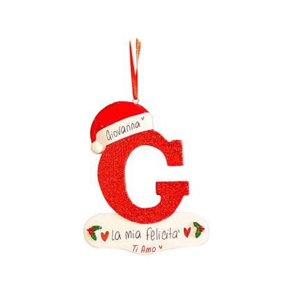 English Alphabet Letter Block Decorative Christmas Ornament For Home Decor