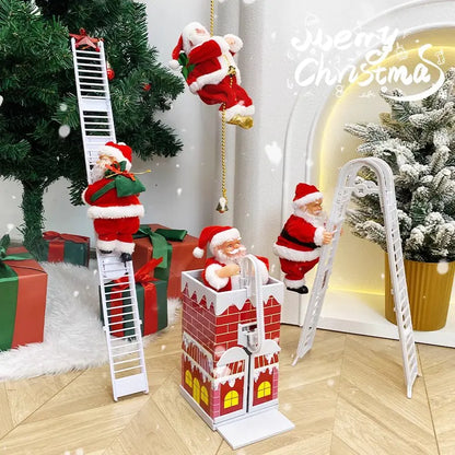 Electric Santa Parachute Toy For Christmas Decoration For Home Decor