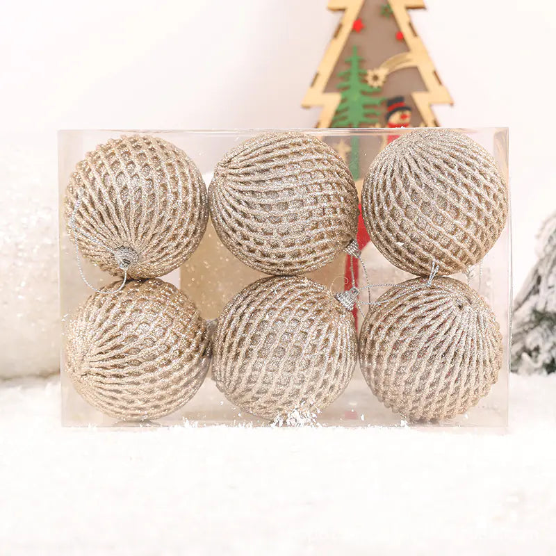 Foam Grid Christmas Ball Ornaments For Home Decor