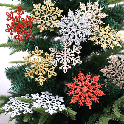 Christmas Glitter Snowflake Set For Home Decor (24PCS)