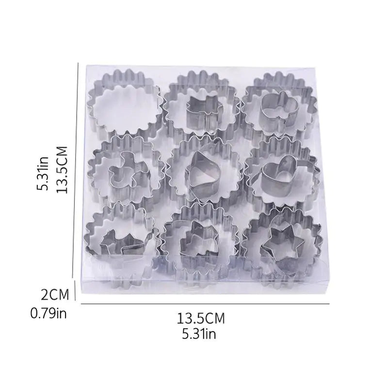 9-Piece Stainless Steel Christmas Cookie Cutter Set