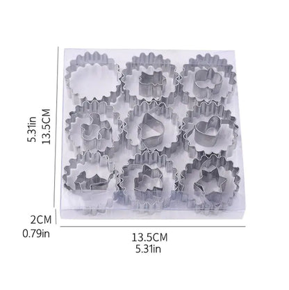 9-Piece Stainless Steel Christmas Cookie Cutter Set