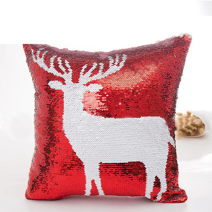 Stylish Christmas Double-Sided Sequin Pillow Cover