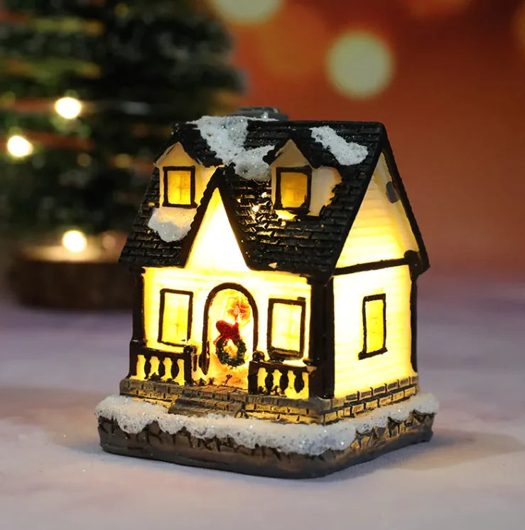 Classic Christmas House Village Style Light Decoration For Home Decor