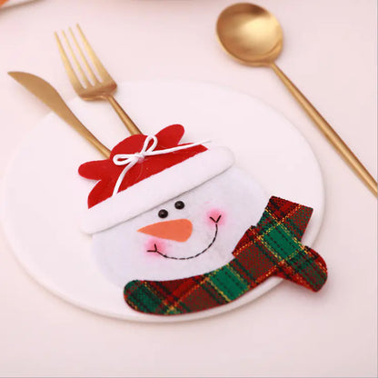 Christmas Table Knife & Fork Decoration Bag For Home Decor