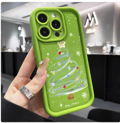 Festive Christmas Tree Silicone iPhone Case