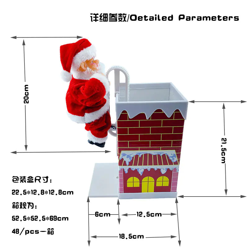 Electric Santa Parachute Toy For Christmas Decoration For Home Decor