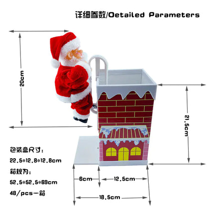 Electric Santa Parachute Toy For Christmas Decoration For Home Decor