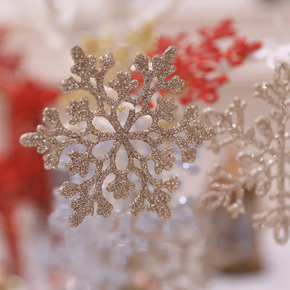 Christmas Glitter Snowflake Set For Home Decor (24PCS)