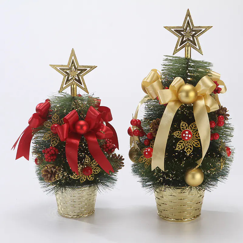 Mini Christmas Tree With Pine Needles For Home Decor