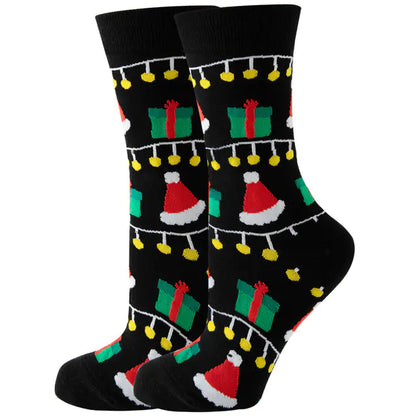 Christmas Santa Claus Women's Elk Socks