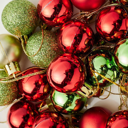 Mini Christmas Ornament Ball Decoration Set For Home Decor