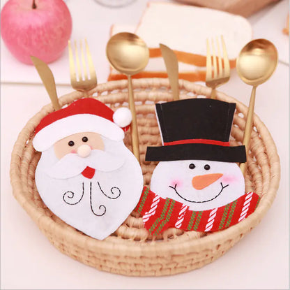 Christmas Table Knife & Fork Decoration Bag For Home Decor