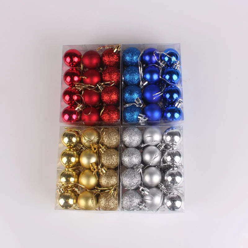 Christmas Tree Ornament Balls 24-Pack For Home Decor
