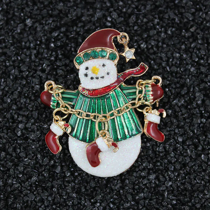 Snowman Christmas Brooch Holiday Gift