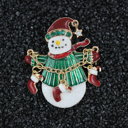Snowman Christmas Brooch Holiday Gift