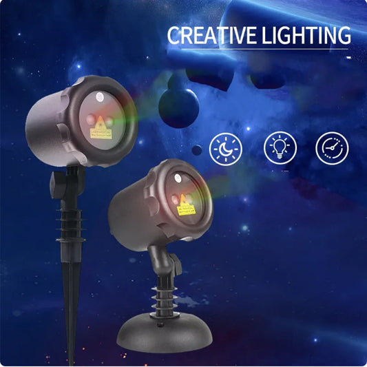 Christmas LED Laser Projector With 8 Patterns & Remote For Home Decor