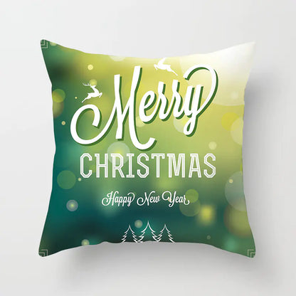 Christmas Snowflake Print Polyester Pillowcase For Home Decor