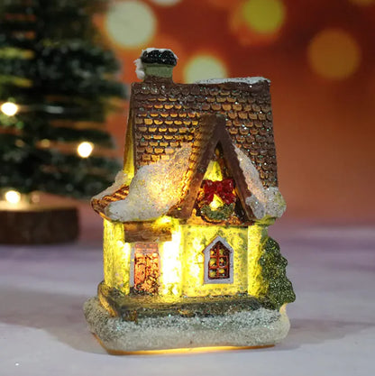 Classic Christmas House Village Style Light Decoration For Home Decor