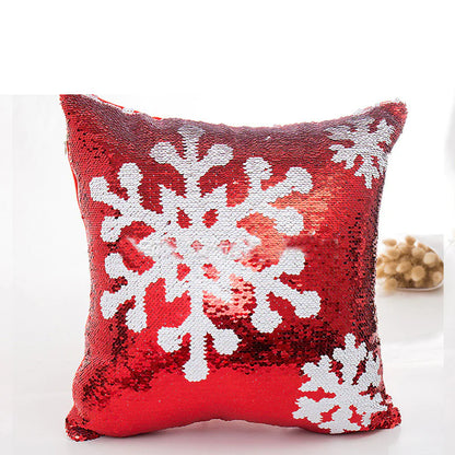 Stylish Christmas Double-Sided Sequin Pillow Cover