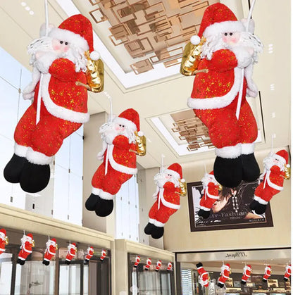 Climbing Santa Claus Christmas Scene Decoration Ornament For Home Decor