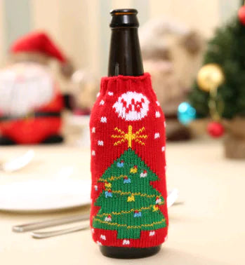 Christmas Wine Bottle Covers For Holiday Home Decor