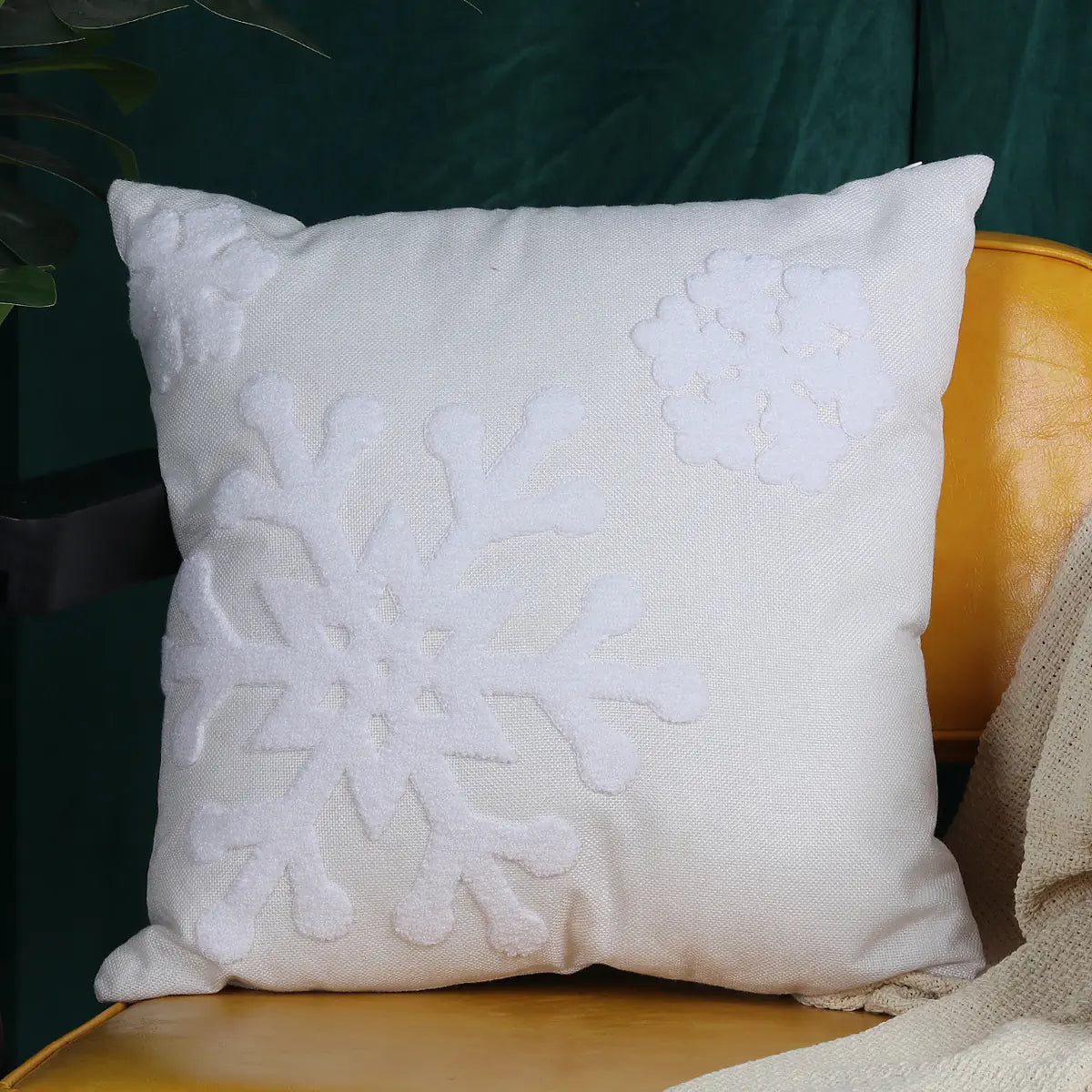 Christmas Tree Gold Foil Deer Cushion Cover For Home Decor