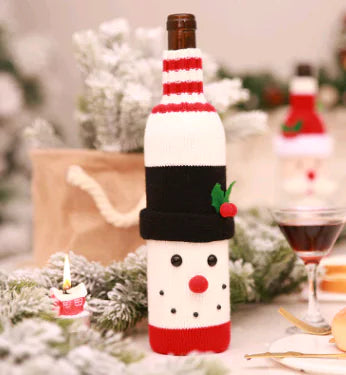 Christmas Wine Bottle Covers For Holiday Home Decor