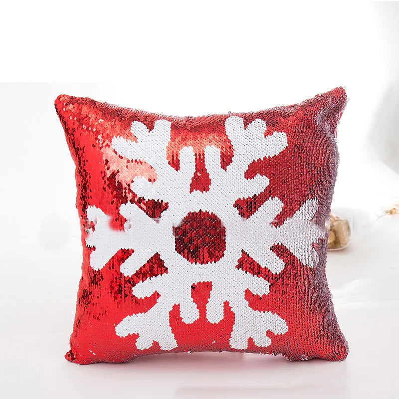 Stylish Christmas Double-Sided Sequin Pillow Cover