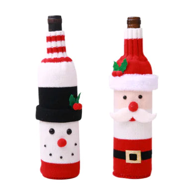 Christmas Wine Bottle Covers For Holiday Home Decor