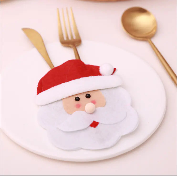 Christmas Table Knife & Fork Decoration Bag For Home Decor