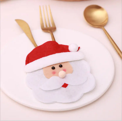 Christmas Table Knife & Fork Decoration Bag For Home Decor