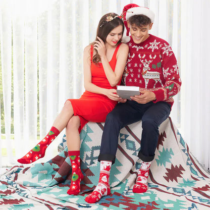 Christmas Santa Claus Women's Elk Socks