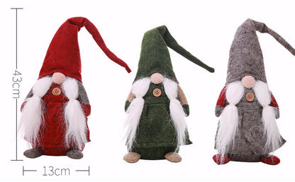Christmas Decorations - Gnome Doll & Forest Santa Figurine For Home Decor