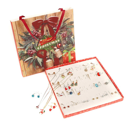 Christmas Countdown Calendar Necklace & Earring Set