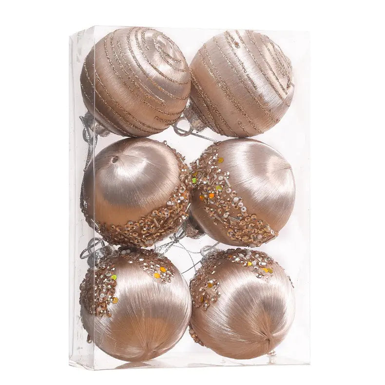 Silk Thread Christmas Ornament Balls For Home Decor