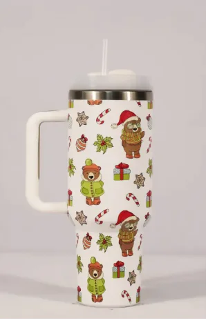 Christmas Cheer Travel Thermos Tumbler