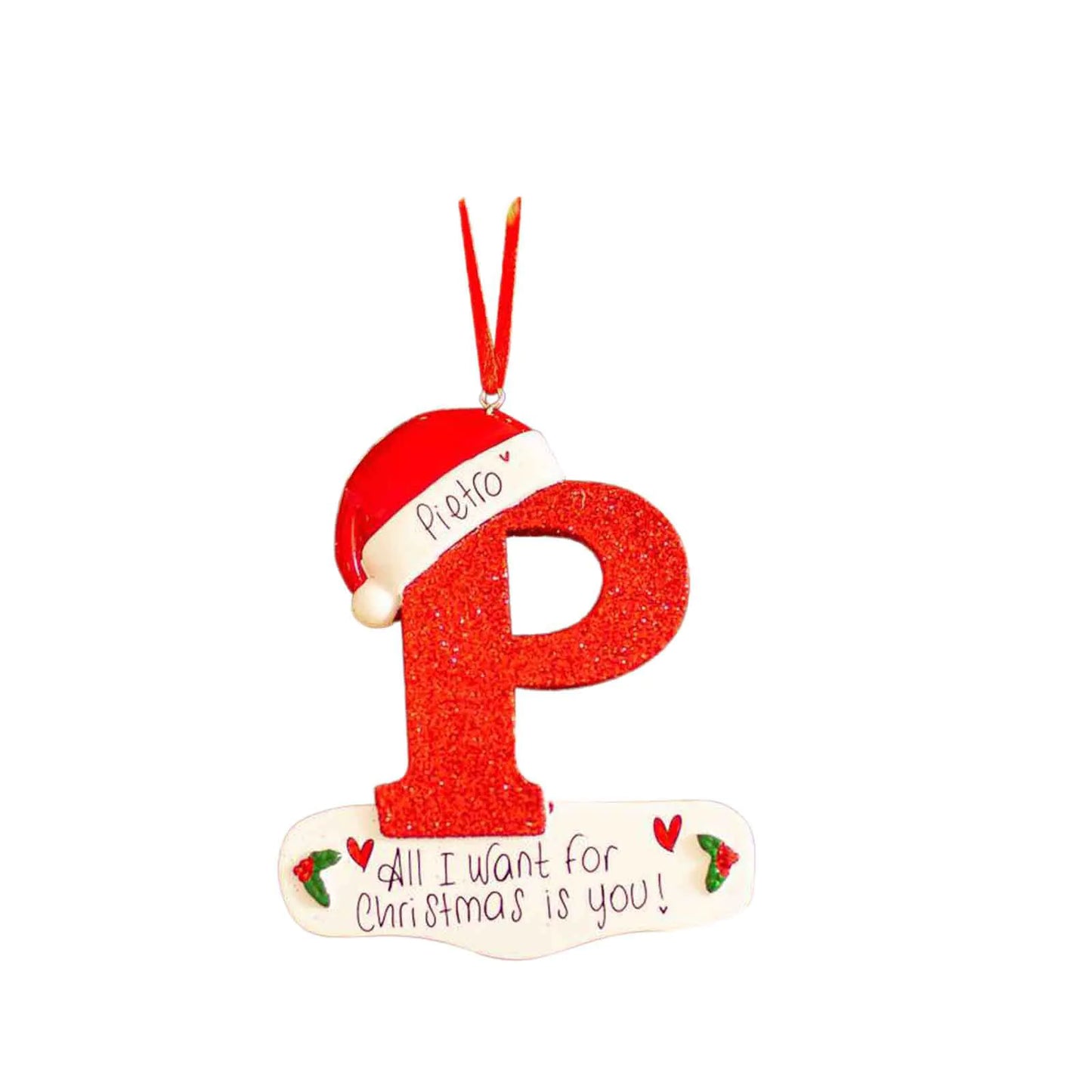 English Alphabet Letter Block Decorative Christmas Ornament For Home Decor