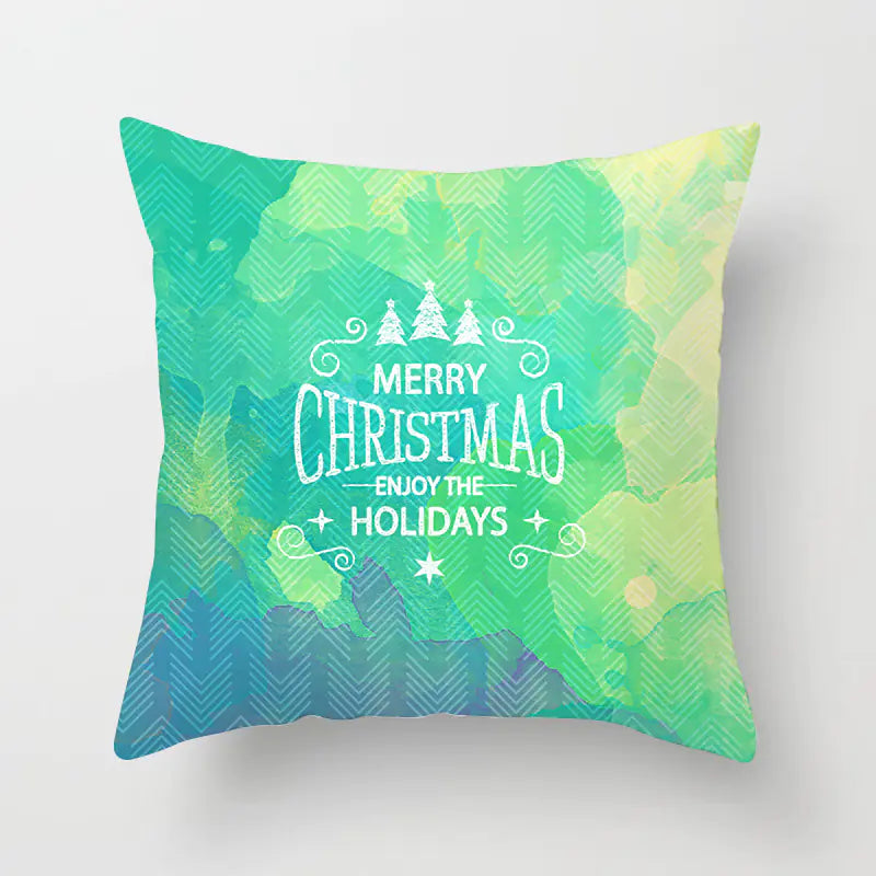 Christmas Snowflake Print Polyester Pillowcase For Home Decor