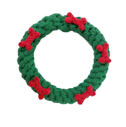 Cotton Thread Dog Toy - Christmas Tree Gift Doll