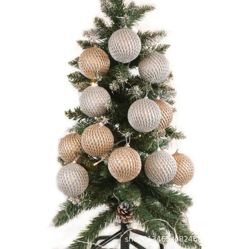 Foam Grid Christmas Ball Ornaments For Home Decor